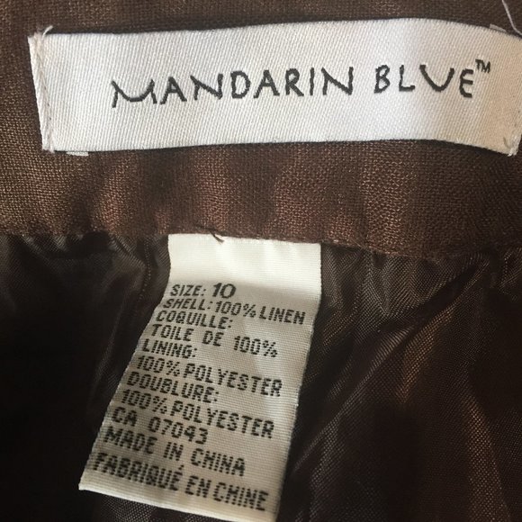 MANDARIN BLVE MAXI LINEN SKIRTS SIZE 10 - Picture 5 of 7